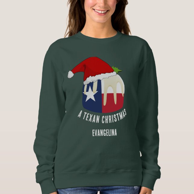 Camiseta Pudim de NATAL TEXANO Personalizado (Frente)