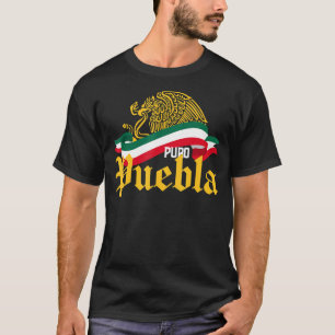 Camiseta Puebla Mexico Puro Puebla Yellow Eagle Flag