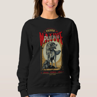 Camiseta Pueblo Native American Indian Born Wolf Spirit Ret