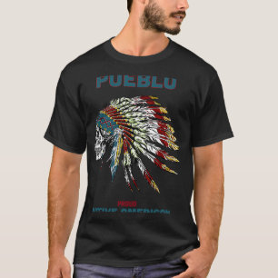 Camiseta Pueblo Tribe Nativo Americano Respeito Crânio C