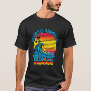 Camiseta Puerto Penasco Mexico Retro Throwback Surf & Beach