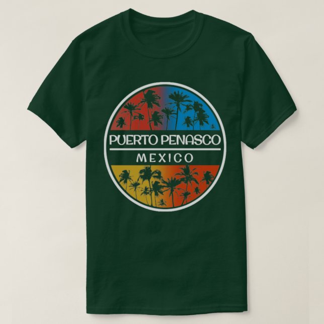 Camiseta Puerto Penasco Rocky Point Mexico Na moda (Frente do Design)