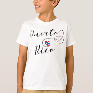 Camiseta Puerto Rica Flag Heart, Puerto Rican Design