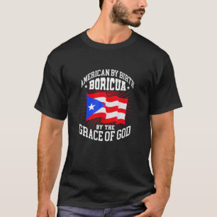 Camiseta Puerto Rican American, De Nascimento Boricua, Pelo
