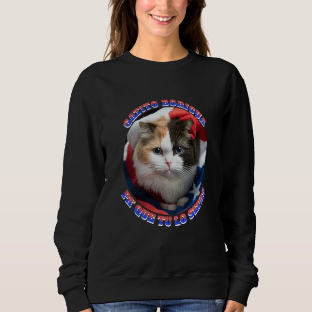 Camiseta Puerto Rican Gatito Wrapped with the Puerto Rico F (Frente)