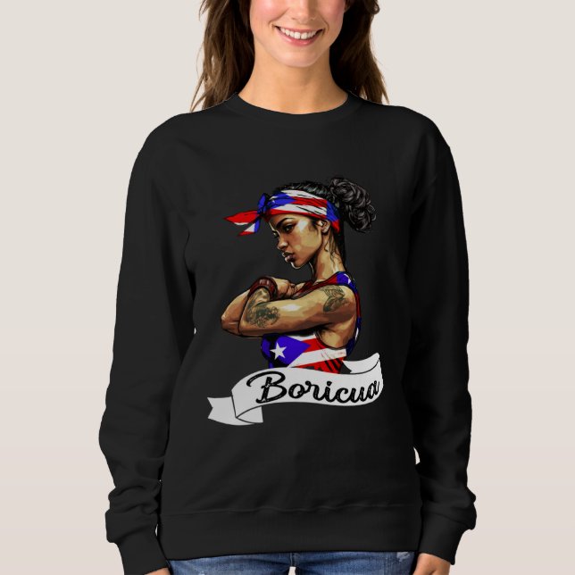 Camiseta Puerto Rican Girl Boricua Puerto Rico Flag Pride W (Frente)
