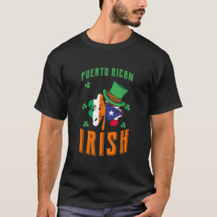 Camiseta Puerto Rican Irish Flag Hat Shamrock St Patricks D