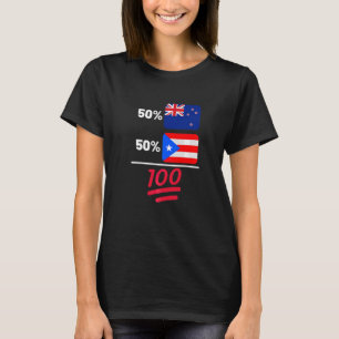 Camiseta Puerto Rican Plus New Zealanders Mix Heritage Flag