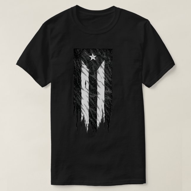 Camiseta Puerto Rico Black Flag Premium  (Frente do Design)
