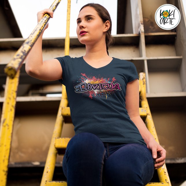 Camiseta Puerto Rico Boricua Street Art (Criador carregado)