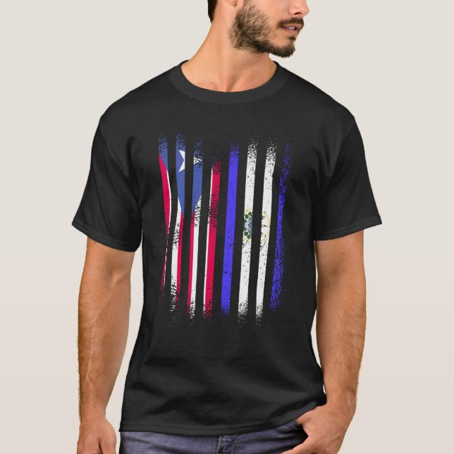 Camiseta Puerto Rico Flag El Salvador Grown Country Flags S (Frente)