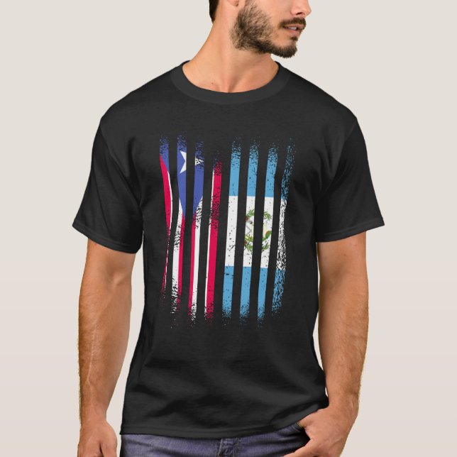 Camiseta Puerto Rico Flag Guatemala Grown Country Flags Str (Frente)