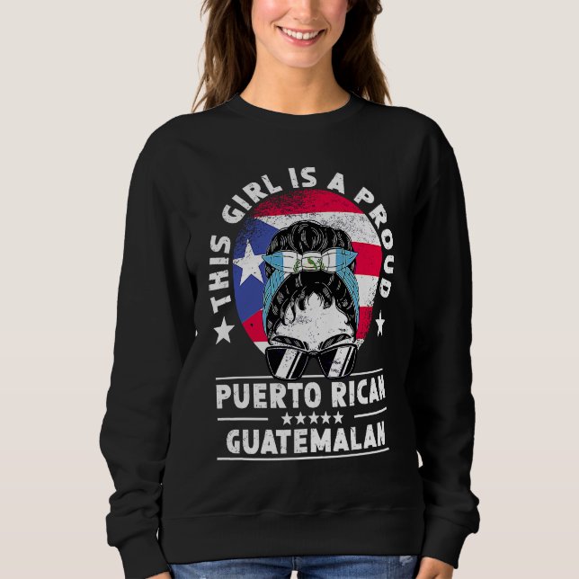 Camiseta Puerto Rico Flag Guatemala Grown Women Girl Pride (Frente)