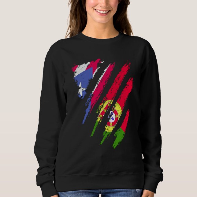 Camiseta Puerto Rico Flag Portugal Grown Patriot Country St (Frente)
