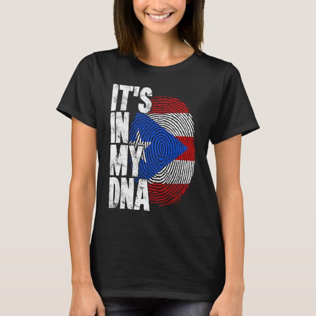 Camiseta Puerto Rico It's In My DNA  For Men Flag Puerto Ri (Frente)