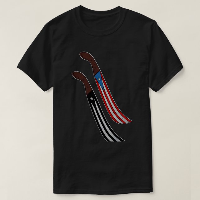 Camiseta Puerto Rico Machete Flags  (Frente do Design)