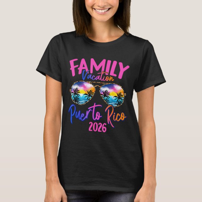 Camiseta Puerto Rico Vacation 2026 Souvenir Matching Family (Frente)
