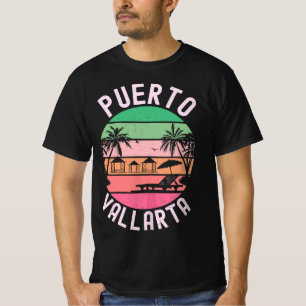 Camiseta Puerto Vallarta Mexico Retro Mexicano Resort Vacat