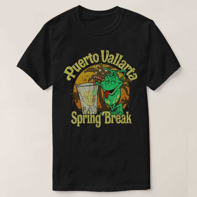 Camiseta Puerto Vallarta Spring Break 1980 (Frente do Design)