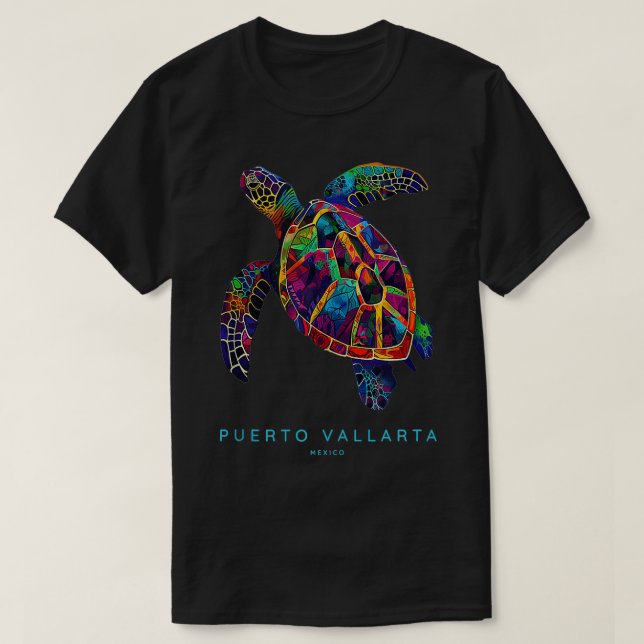 Camiseta Puerto Vallarta Viagem México Souvenir Vintage Sea (Frente do Design)