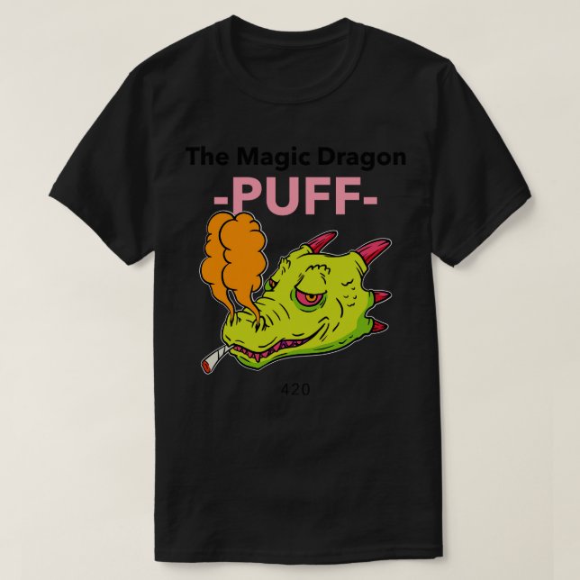 Camiseta Puff O Dragão Mágico V2 (Frente do Design)