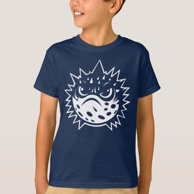 Camiseta Puffer Fish Engraçado Introdução Crianças de Viage (Frente)