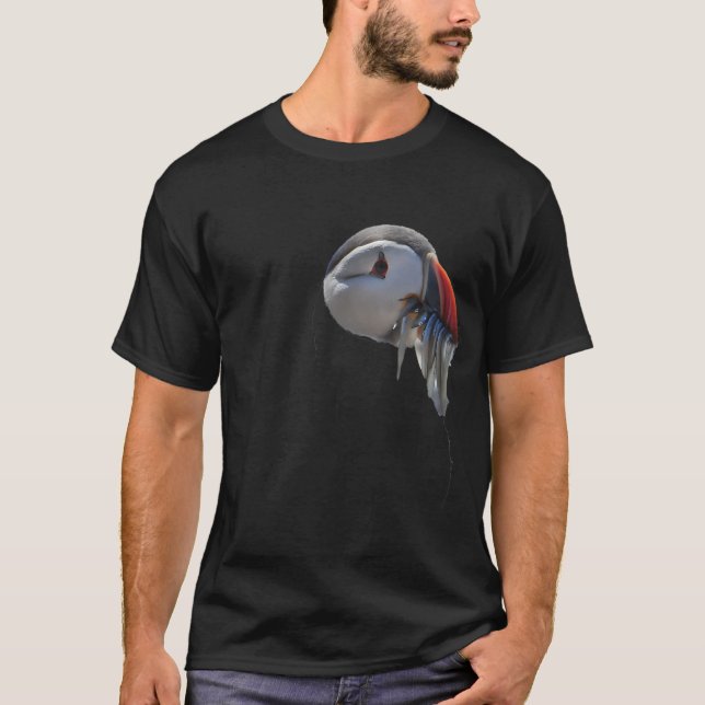 Camiseta Puffin Bin Pescando (Frente)