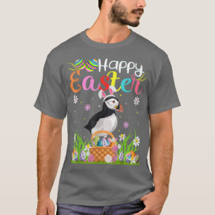 Camiseta Puffin Bird Bunny Egg Caçando Engraçado Puffin Hap