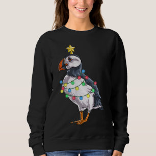 Camiseta Puffin Bird Christmas Tree Reindeer Lights Gift Xm