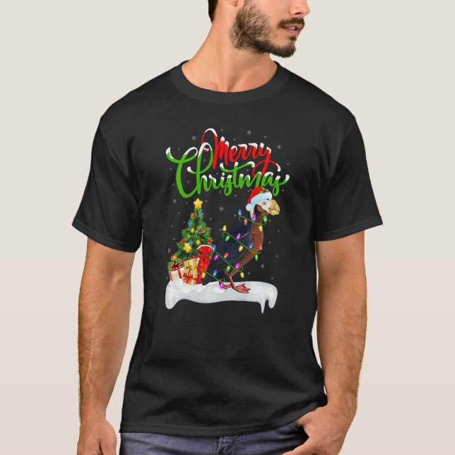 Camiseta Puffin Bird  Xmas Decorations Santa Puffin Christm (Frente)