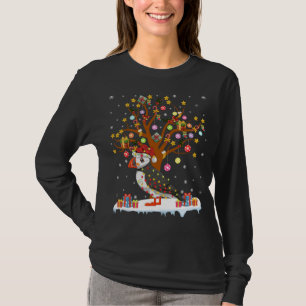 Camiseta Puffin Bird Xmas Lighting Papais noeis Puffin Cris