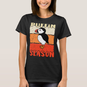 Camiseta Puffin Distante Season Retro Vintage Sunset