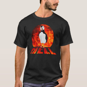 Camiseta Puffin Inferno Suando Arma Animal