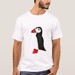Camiseta Puffin Pássaro giro Pinto-doce Cura-d-água Engraça