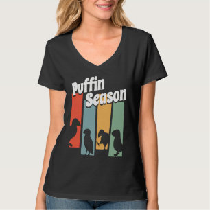Camiseta Puffin Season Retro Vintage Puffin Men Mulheres