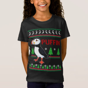 Camiseta Puffin Xmas Ugly Sweater Puffins Lover Engraçado