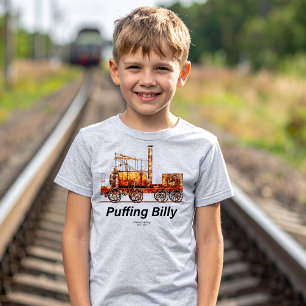 Camiseta Puffing Billy Steam Train Locomotive Inglês