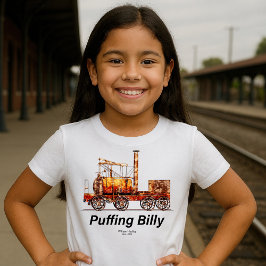 Camiseta Puffing Billy Steam Train Locomotive Inglês