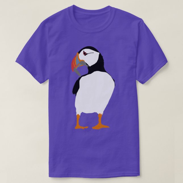 Camiseta Puffins em verde (Frente do Design)