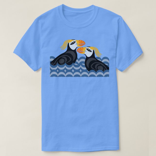 Camiseta Puffins Tufados (Frente do Design)