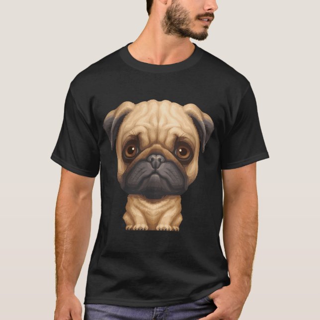 Camiseta Pug Adorável (Frente)