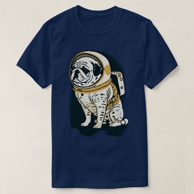 Camiseta Pug Astronauta (Frente do Design)