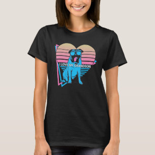 Camiseta Pug Avô Retro Eu Amo Meu Neto
