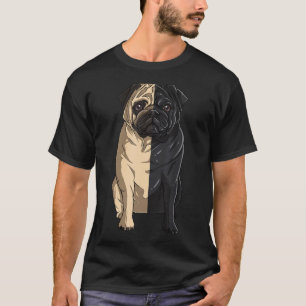 Camiseta Pug Black And White Pug Yin Yang
