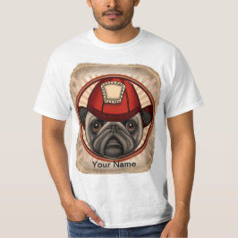 Camiseta Pug Bombeiro