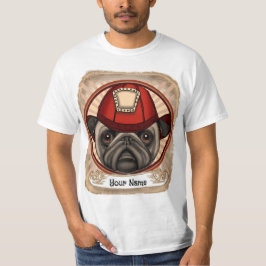 Camiseta Pug Bombeiro