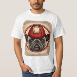 Camiseta Pug Bombeiro