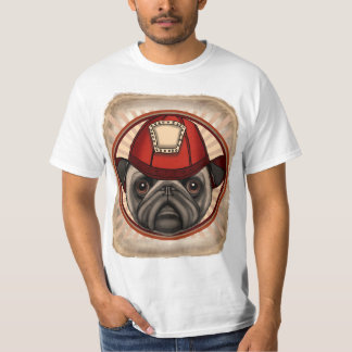 Camiseta Pug Bombeiro