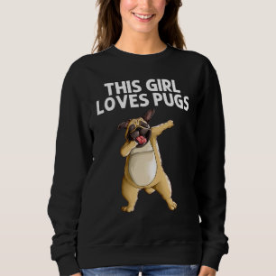 Camiseta Pug Bonito Para Meninas Pug Dog Dabbing Dab A