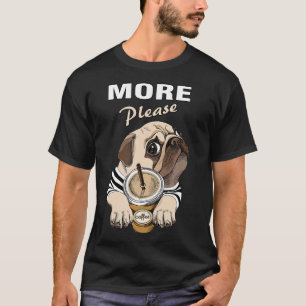 Camiseta Pug Café Lover Uppty Adulto Aniversário E Natal
